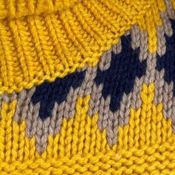 RAG & BONE Wool Willow Fair Isle Turtleneck Yellow Sweater M NWT - Picture 5 of 11